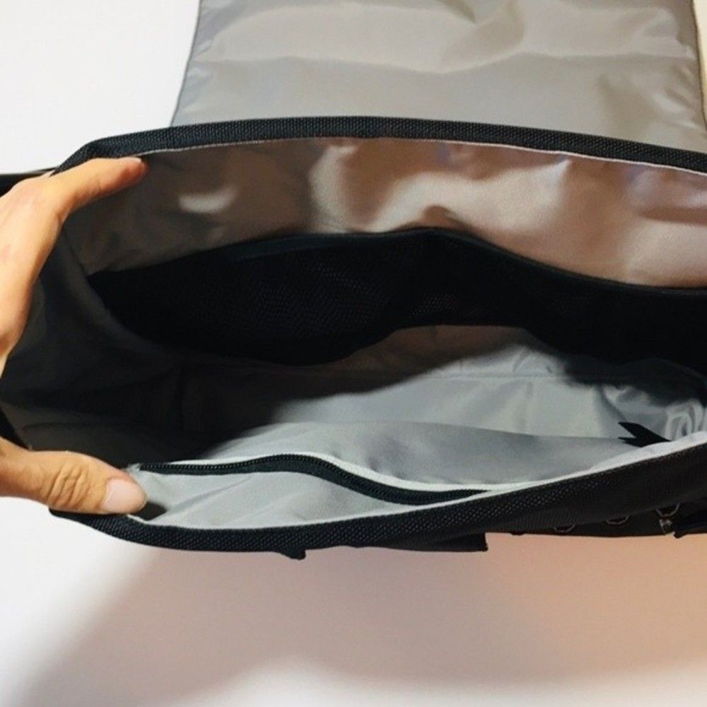 JJB Front Flap Fabric Messenger Bag in Black - Picture 6 of 9
